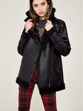 AFRM Ophelia Long Moto Jacket